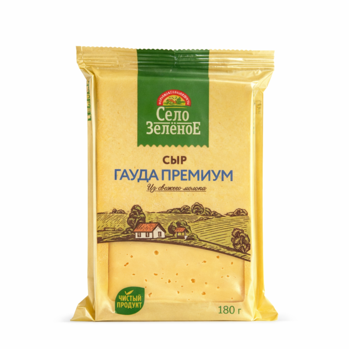 Сыр Гауда премиум Село зеленое 40% 200 г