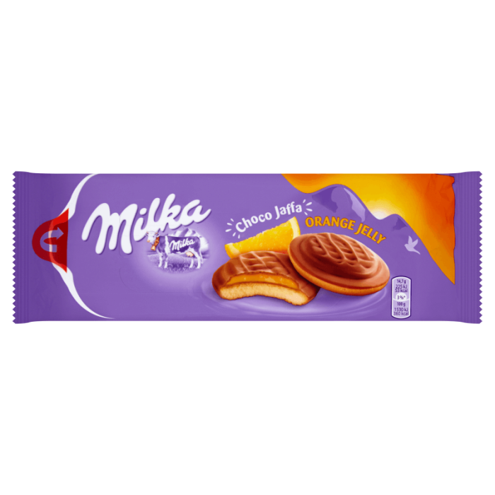 Милка печенье Джаффа с апельсиновой начинкой 128 г.