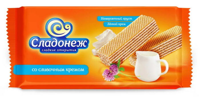 Вафли Слаждонеж тоньше и вкуснее слив. крем 170 г