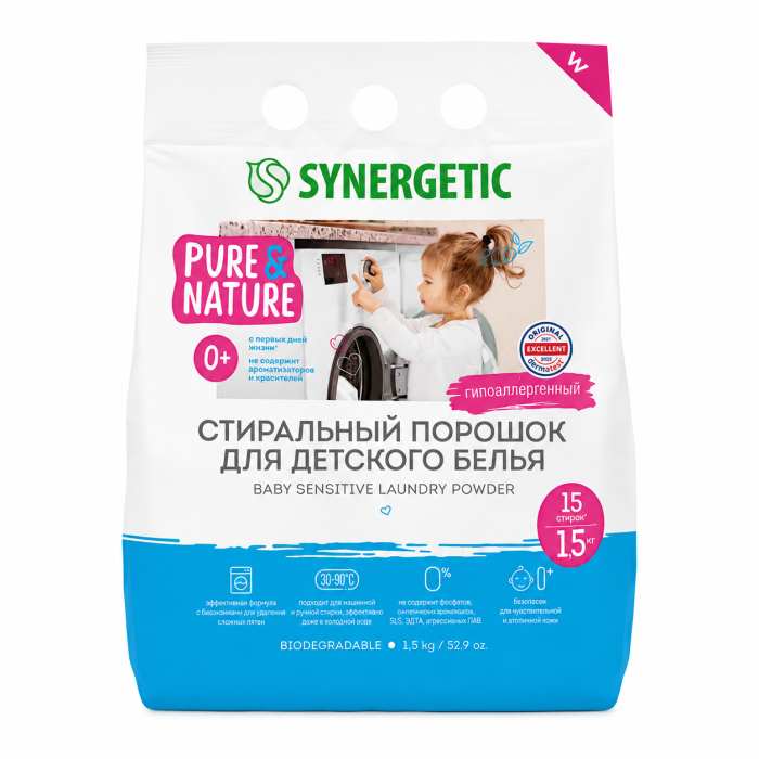 Synergetic Стиральный порошок Baby 1.5 кг