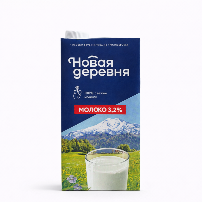Молоко Новая деревня тетрапак 3,2% 1 л.