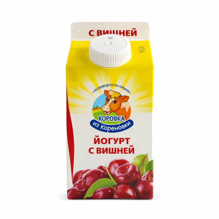 Йогурт с вишней Коровка из кореновки 450 г