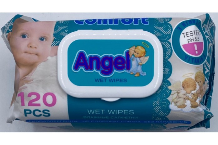 Влажные салфетки Angel 120 шт