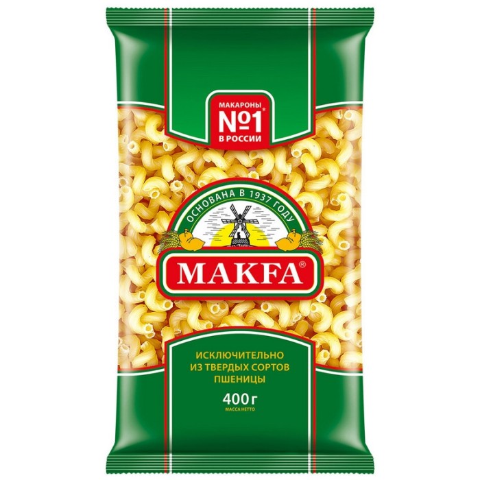 Макфа макароны Витки 400 г.