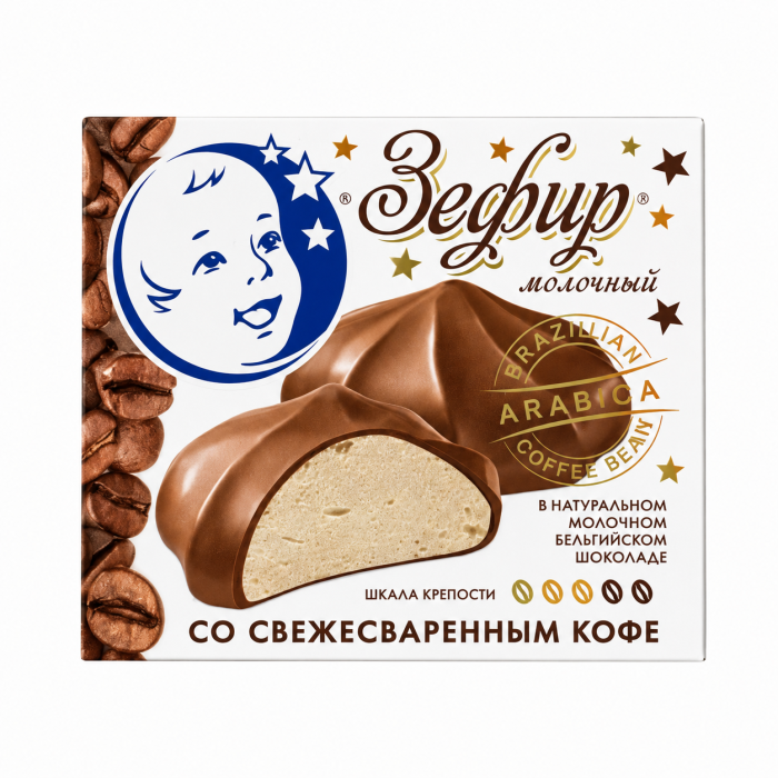 Зефир молочный с кофе 60 г.