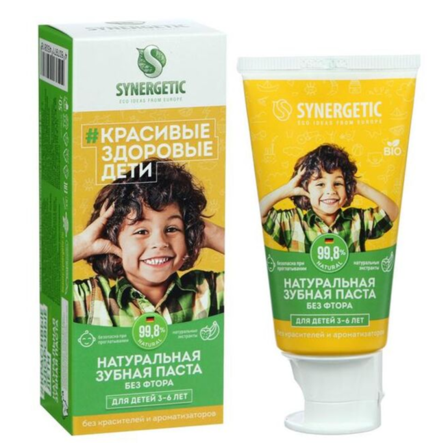 Синергетик Зубная паста 3-6 лет 50 гр.