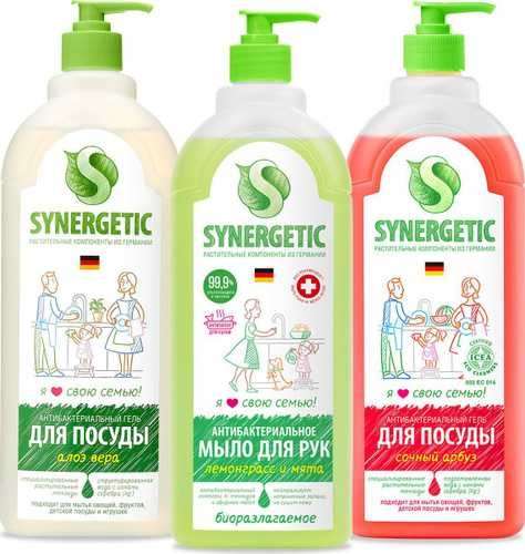 Synergetic средство для посуды сочный лимон 0,5 л.