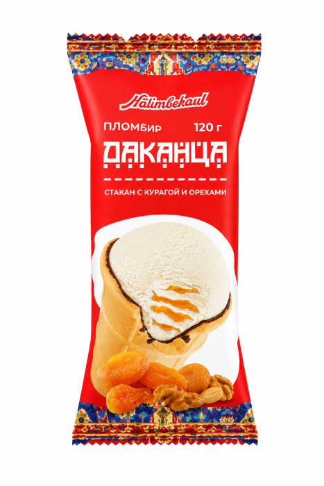 Мороженое Даканца стакан с курагой и орехами 120 гр.
