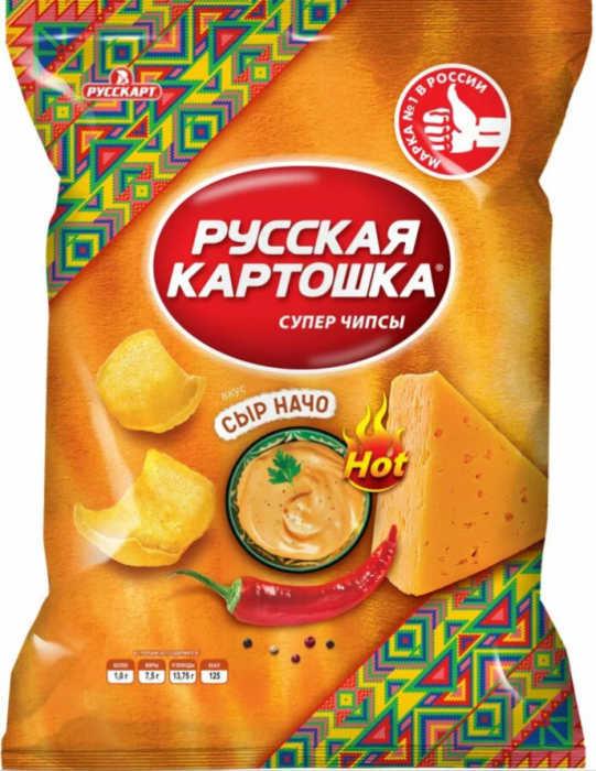 Чипсы Русская Картошка Сыр начо 105 г