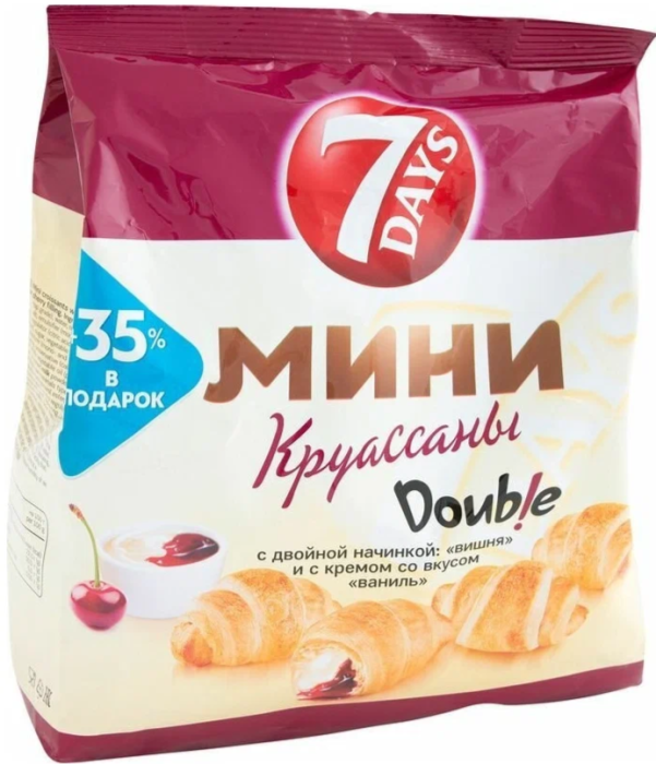 Круассаны 7 Days вишня-ваниль 300 г.