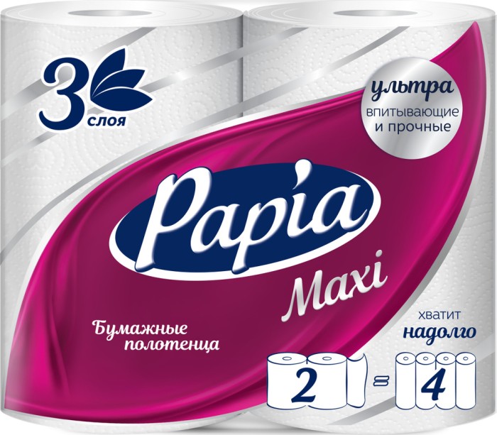 Бумаж.полотенца Papia Maxi 2 рулона