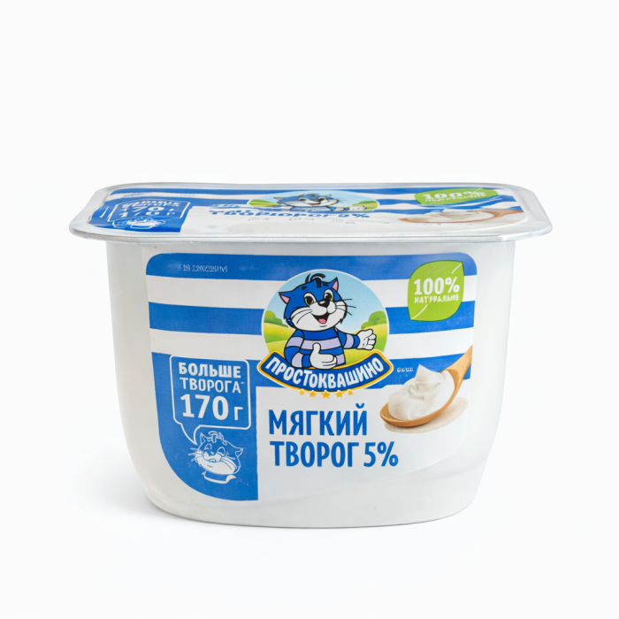 Простоквашино Творог мягкий нежный  5% 170 г