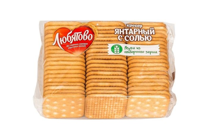 Любятово Печенье Крекер янтарный с солью 500 г