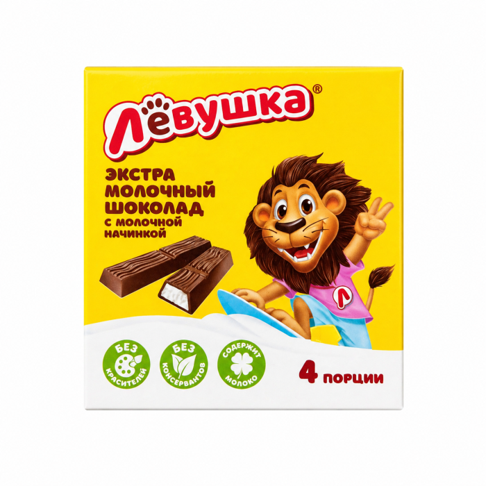 Лёвушка Экстра-молочный шоколад 4 шт 50 г