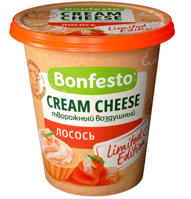 Сыр творожный Bonfesto крем-чиз лосось 125 г