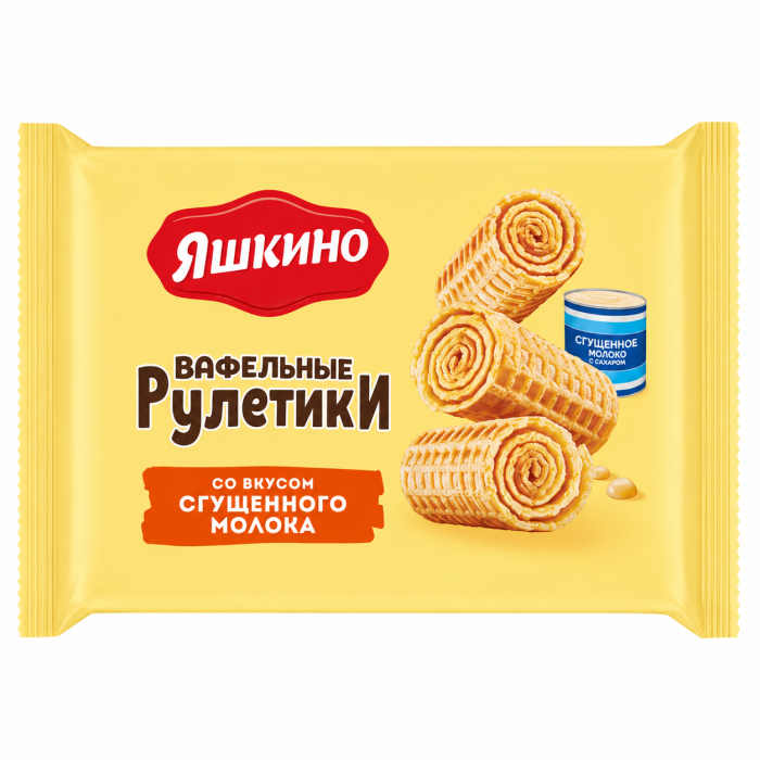 Вафельные рулетики со вкус. сгущенного молока Яшкино 160 г