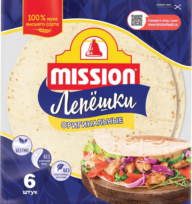 Лепешки Mission ориг 250 г