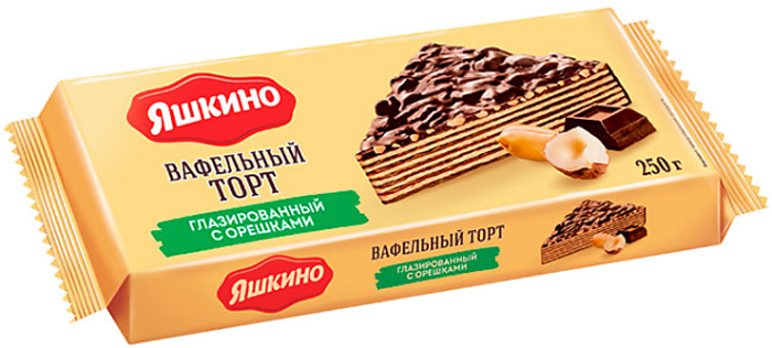 Торт ваф.глаз. Яшкино с орешками 250 г
