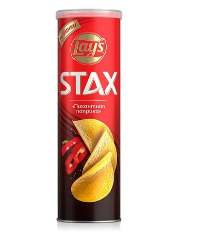 Чипсы Lays Stax Пикантная паприка 140 г