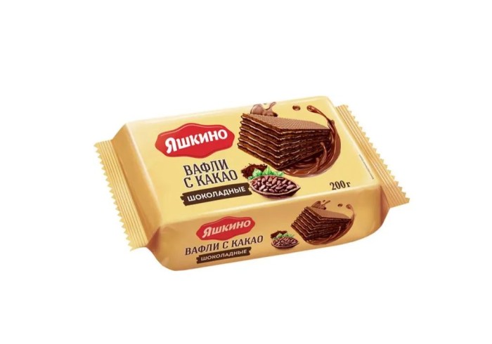 Вафли Яшкино с какао шоколадные 200 г