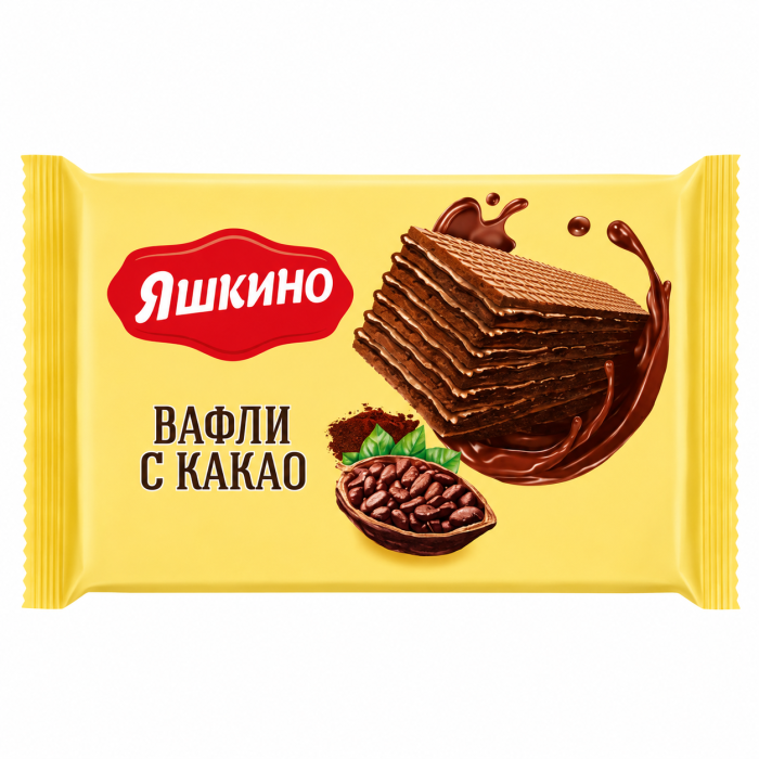 Вафли Яшкино с какао шоколадные 200 г