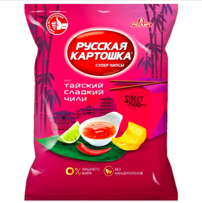 Чипсы Русская картошка Тайский сладкий чили 105 г