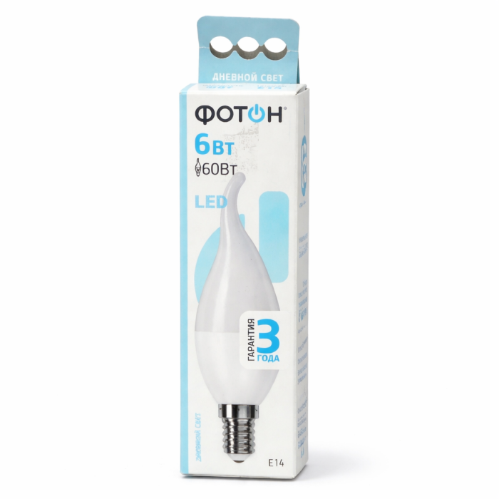 ФОТОН лампа Led ВХ35 6 W Е14 (свеча)