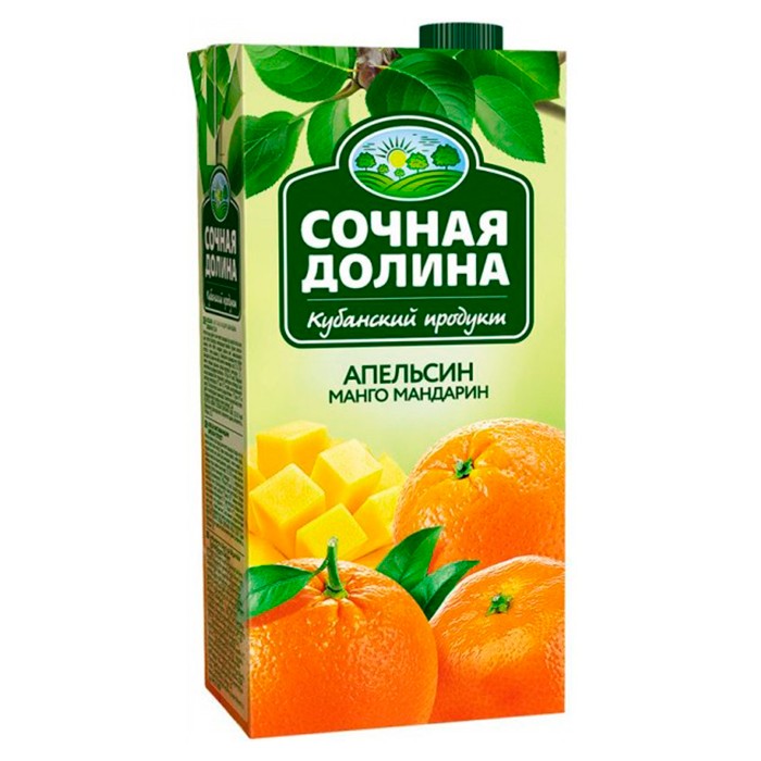 Нектар Сочная долина 0,95 л.Апельсин-Манго-Мандарин