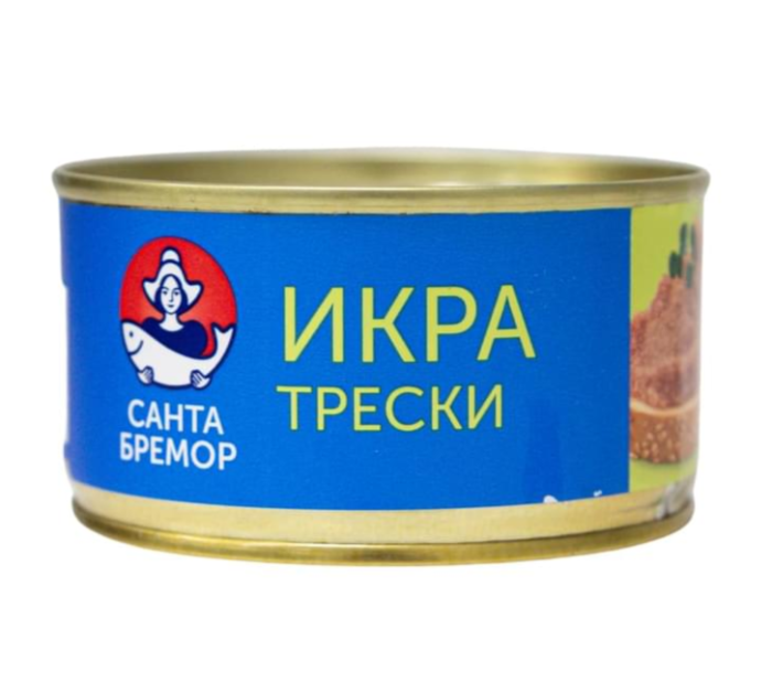 Икра делик. трески  ж/б 130 г.