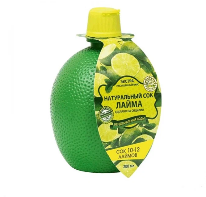 Натуральный сок лайма Азбука продуктов 200 мл.