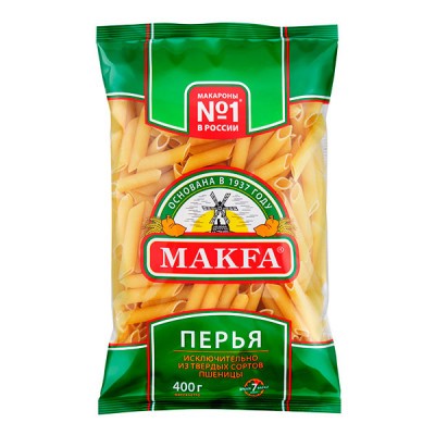 Макфа макароны Перья 400 г.