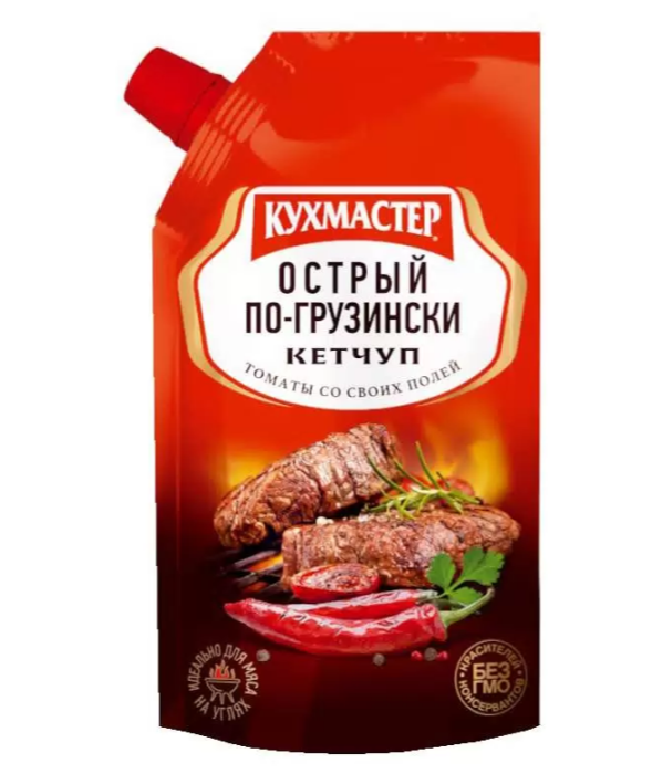 Кетчуп Кухмастер острый по грузински 350 г.