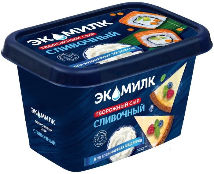 Сыр творожный сливочный Экомилк 350 г