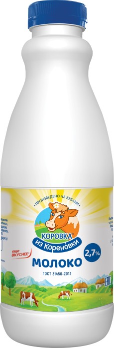 Молоко Коровка из Кореновки 2,7% 1,4 л