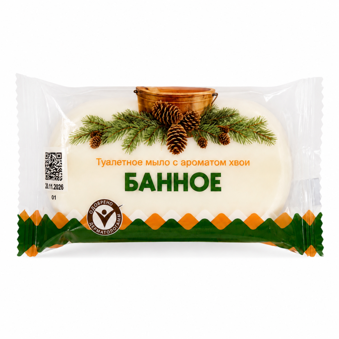 Мыло туалетное хвоя БАННОЕ 200 гр
