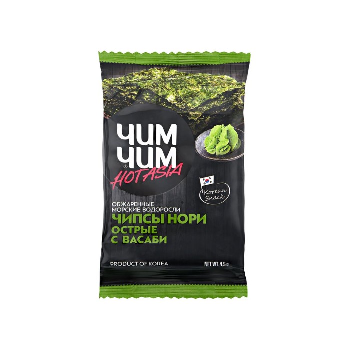 Чипсы Нори васаби Чим Чим 4,5 г.