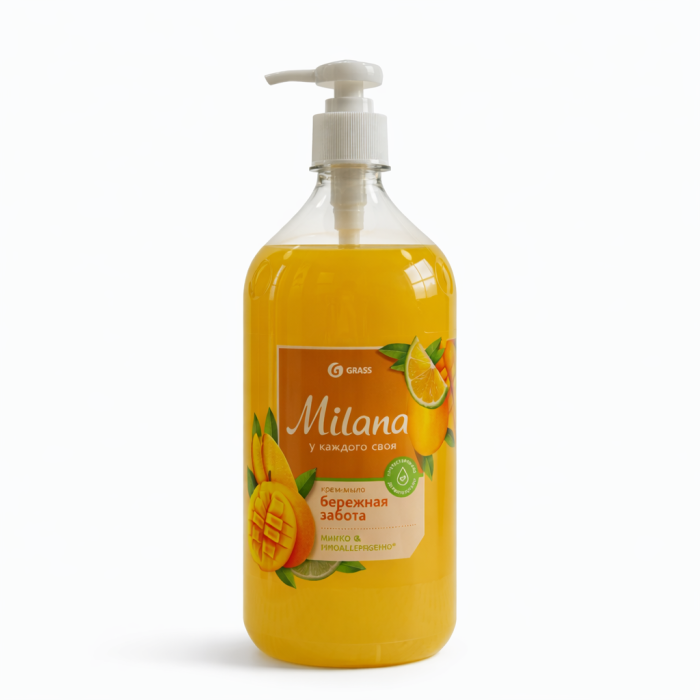 Milana Жидкое крем-мыло Манго-лайм 1000 мл