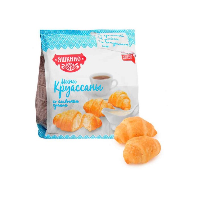 Мини-круассаны Сливочный крем Яшкино 180 г