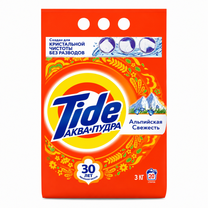 ПорошокTide Альпийская свежесть 3 кг
