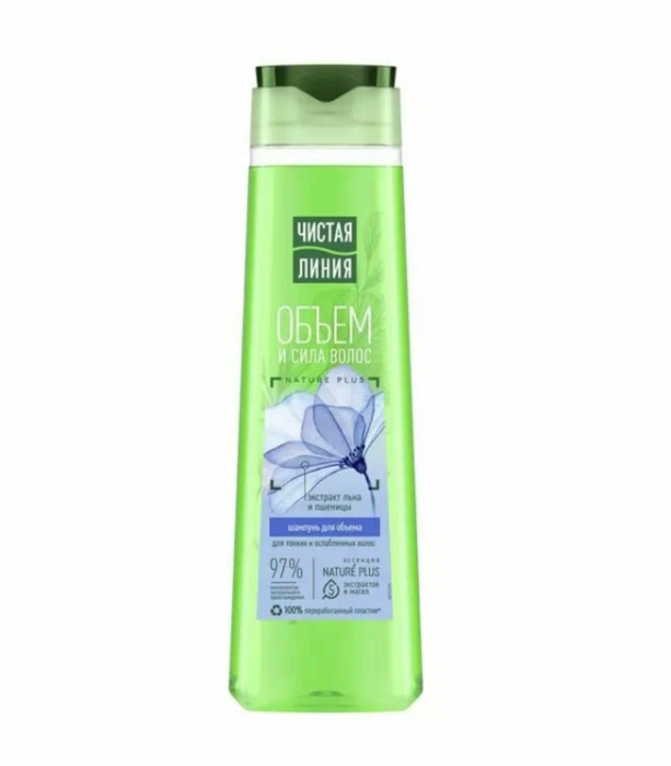 Шампунь Чистая линия экстракт льна и пшеницы 400 мл