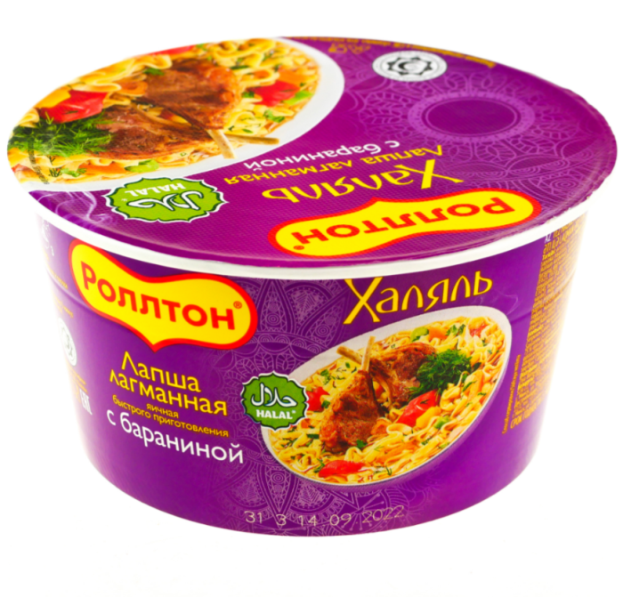 Роллтон Лапша лагманная с бараниной 90 г