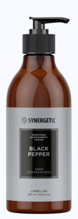 Synergetic крем для рук и тела черный перец 380 мл