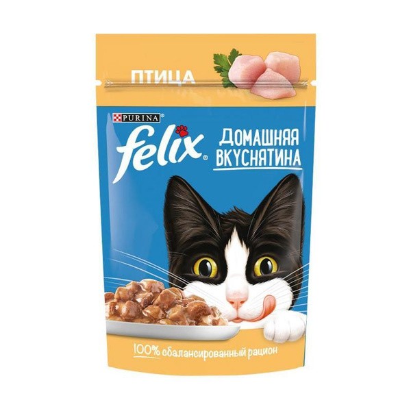 Феликс домашняя вкуснятина птица 75 г