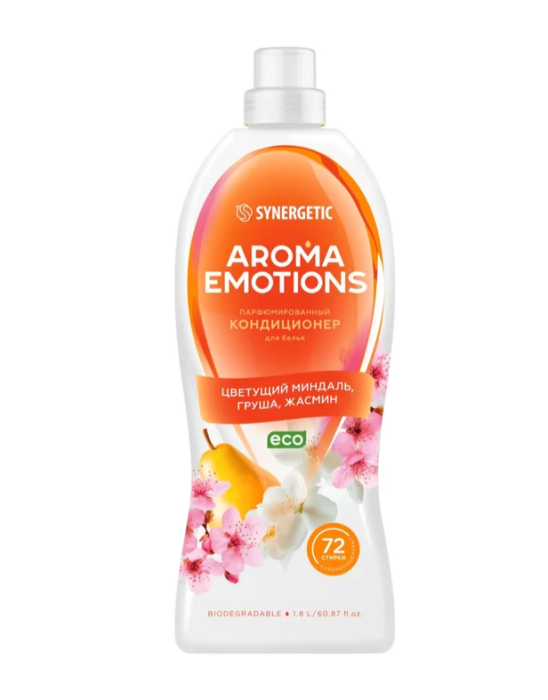 Synergetic Кондиционер парфюмированный Цыетущий миндаль, сочная груша и жасмин 900 мл