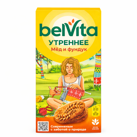 Печенье BelVita мёд и фундук 225 г