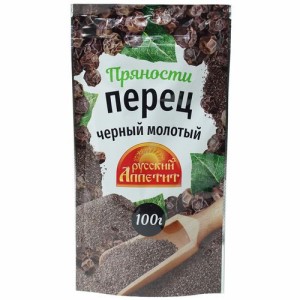 Перец черный молотый русс. аппетит 100 г.