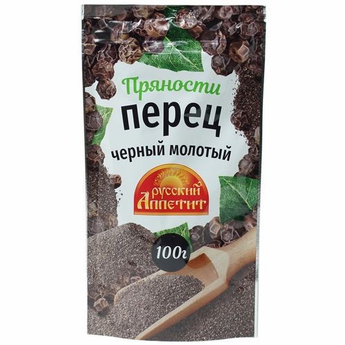 Перец черный молотый русс. аппетит 100 г.