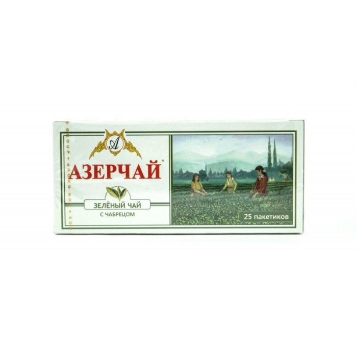 Азерчай черный чай с чабрецом 25 пакетов