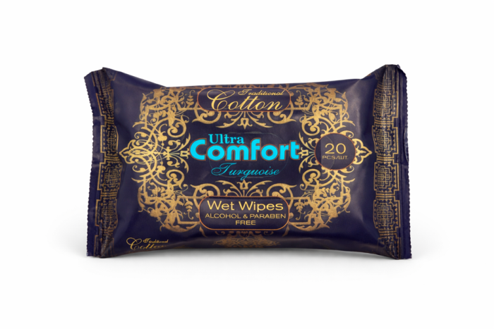 Влажные салфетки Ultra Comfort синие 20 шт