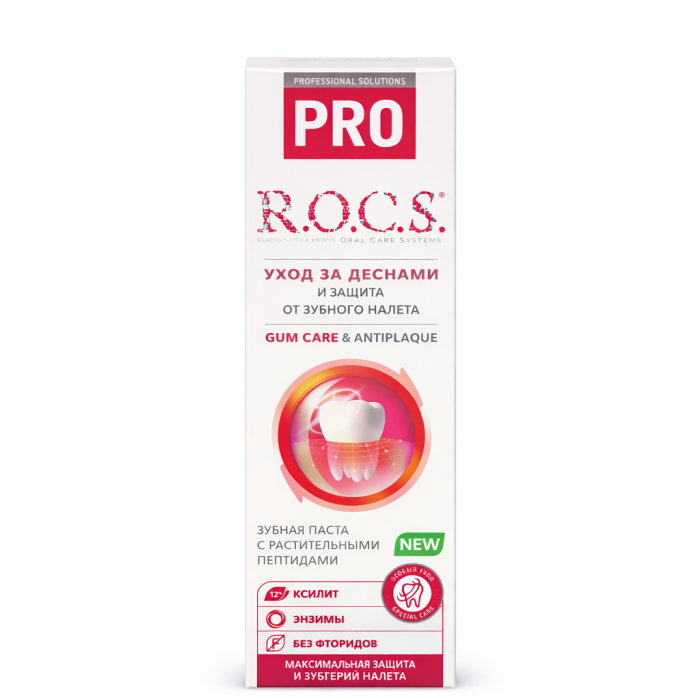 ROCS Зубная паста pro gum care-antipaque 74 г